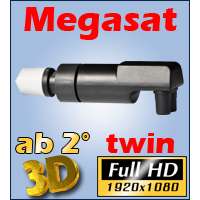 TWIN LNB Megasat 2 Teilnehmer FULL HD TV & 3D TV 4046173100082  