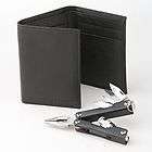 Mens Dockers Trifold Leather Wallet & Multitool Set Bl