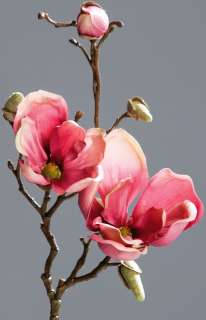 Magnolienzweig,Magnolie, Kunstblume, Seidenblume, rosa, 73 cm 