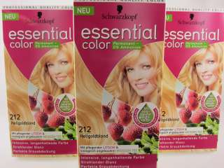 Schwarzkopf Haarfarbe essential color Hellgoldblond 212 3er Pack 