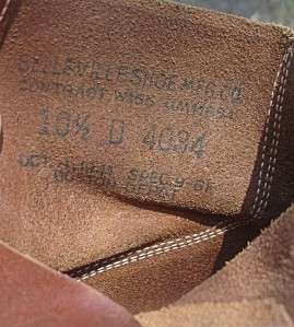   ARMY CAP TOED RUSSET SERVICE SHOES DATED 1941 SIZE 10&1/2D WW2  