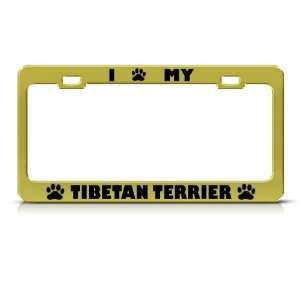  Tibetan Terrier Dog Animal Metal license plate frame Tag 