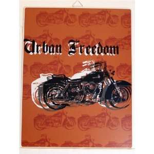  Urban Freedom Motorcycle Metal Tin Sign