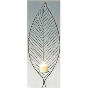  31 Wire Leaf Wall Decor / Candleholder