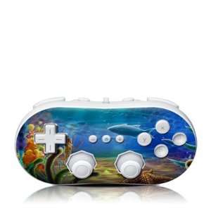  Ocean Life Design Skin Decal Sticker for the Wii Classic 