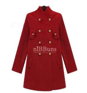 Women Gossip Girl Wool Jacket Coat Overcoat New #017  