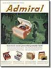 1957 admiral portable hi fi record player print ad expedited