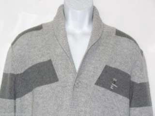 DIESEL New $180 High End Mens Wool Cardigan Sweater K Grand Gray Size 
