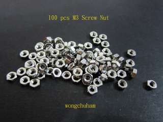 100 pcs M3 Screw Nuts  