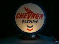 gas pump globe CHEVRON reproduction 2 GLASS LENS  