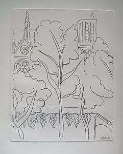 Henri Matisse NOTRE DAME Restrike Etching Plate Signed  