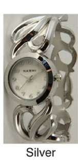 Ladies Silver Wristwatch Bangle Wrist Band Narmi Watch  