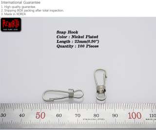 100pc Snap Hooks Clips Nickel Plated DIY stuffs Type L  
