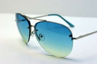 NEW Limited collection Aviator Sunglasses Aqua Rimless  