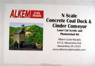 Comcrete Coal Dock & Cinder Conveyor Alkem Kit N scale NIB  
