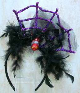 HALLOWEEN Spider Web HEADBAND Mardi Gras HAIR TC5603  
