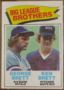 1977 TOPPS BIG LEAGUE BROTHERS GEORGE & KEN BRETT #631  