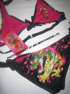 Girls designer Ed Hardy bikini swimwear S M L XL age 9 10 11 12 13 14 