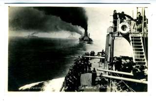 WWI RPPC Postcard Great White Fleet Ships Cruising  