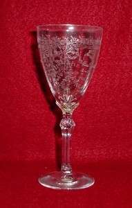 FOSTORIA crystal JUNE Clear # 5098 pattern Wine Goblet or Glass 5 1/2 