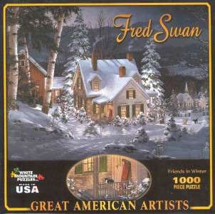 Fred Swan Jigsaw PuzzleFriends in Winter NIB  