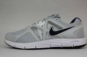 Nike Lunarglide +3 Placid Grey White Navy Blue Authentic Mens Running 