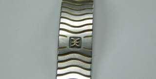 USED 18 MM EBEL STAINLESS STEEL & 24 K GOLDPLATED WAVE BAND,STRAP 