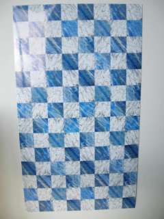 Dollhouse Faux Marble Flooring Jumbo Sheet Blue/White  