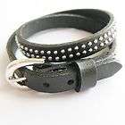 Gently Used Hot Topic Black Leather Studded Punk Bracelet Small  