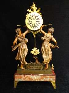 ANTIQUE SUPERB 19THC FRENCH 24 INCH(61cms) FIGURAL MANTEL CLOCK  