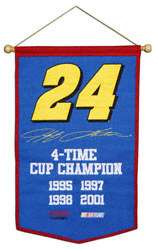 Jeff Gordon 4 Time Champion Wool Banner 