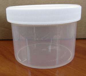 Clear Plastic Storage Container Jar Lid Reusable 8oz  