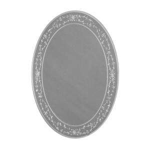 Deco Mirror 23 in. x 29 in. Daisy Oval Mirror 8758 