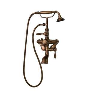   Tub Wall Mounted Faucet with Metal Hand Shower in Oil Rubbed Bronze