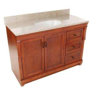 Foremost Naples 49 in. W x 22 in. H Vanity with Right Drawers in Warm 