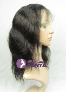 12 bodywave remi indian human hair full lace wig 1b#  