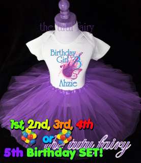   Roll Birthday Girl party shirt & purple set outfit name age 1 2 3