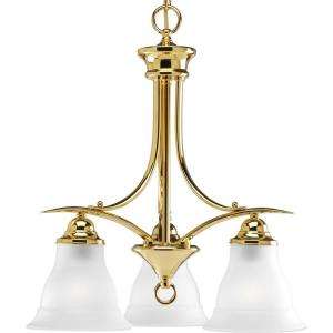Progress Lighting Trinity Collection Polished Brass 3 light Chandelier 