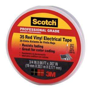 Scotch 3/4 in. x 66 ft. #35 Red Electrical Tape 10810 BA at The Home 