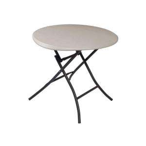 Lifetime 33 in. Round Folding Table (Putty) 80230 