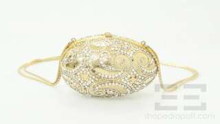 Judith Leiber Vintage Gold Crystal Egg Miniaudiere Bag  