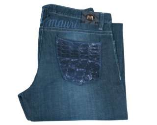 Mauri J33 Blue Denim / Mauri Fabric Jeans With Baby Croc Pockets
