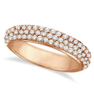 Hidalgo Micro Pave 3 Rows Diamond Ring 18k Rose Gold  