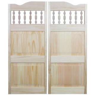 Royal Orleans 36 in. x 42 in. Wood Unfinished Spindle Top Cafe Door