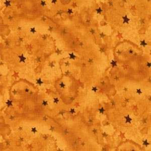 Red Rooster Haunted Hallow Orange Star Fabric 19017 ORA  