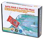 Sabrent Silicon Image Serial ATA 2 Port SATA RAID PCI Controller Host 