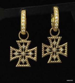 ZASHA by JUDE FRANCES Maltese Cross Earring Charms  