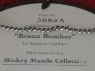 Mickey Mantle Bradford Bradex Plate #D First Issue 1996  