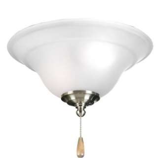   Brushed Nickel 3 Light Ceiling Fan Light P2628 09 