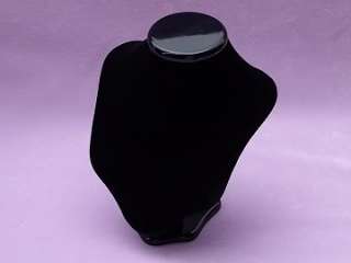 Jewellery Display Black Bust Polished Wooden Top (23cm)  